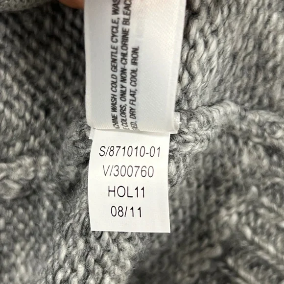 Gap Wool Alpaca Blend Moto Asymmetrical Zip Grandpacore Cardigan Gray Size M NWT - Picture 9 of 9